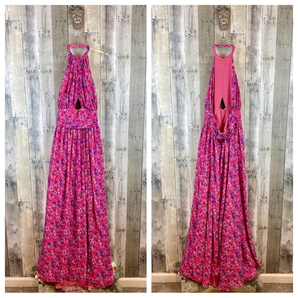 Lovers and Frends Hazel Gown in Liliana Floral Pink Size Large. - Picture 12 of 16
